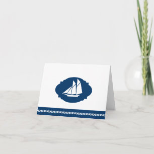 Notizkarte Segelboot Dankeskarte