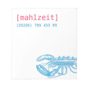 Notizkarten für Restaurants Notizblock