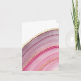 Notizkarten für Rosa und Gold Dankeskarte