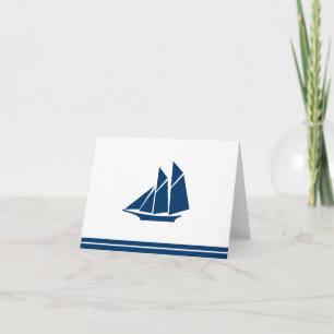 Notizkarten-Segelboot Dankeskarte