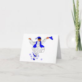 Notizkartenleere im griechischen Evzone Karte