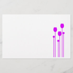Notizpapier design tulpe lila Briefpapier pink