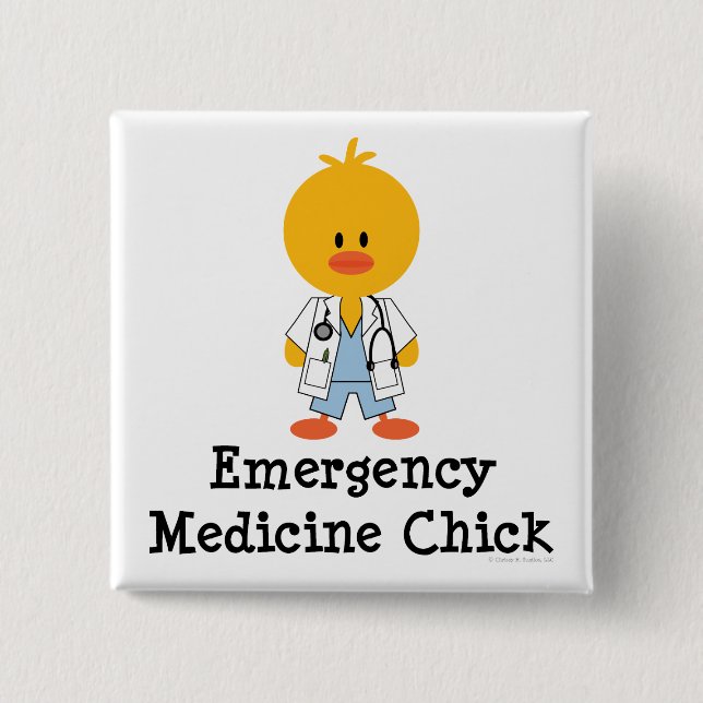 Notmedizin-Küken-Knopf Button (Vorderseite)