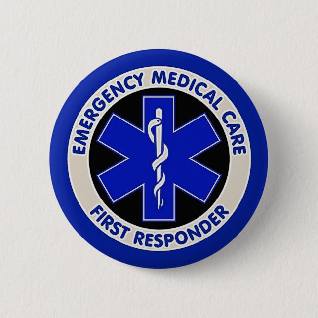 Notmedizinische Behandlungs-Erstversorger Button (Vorderseite)