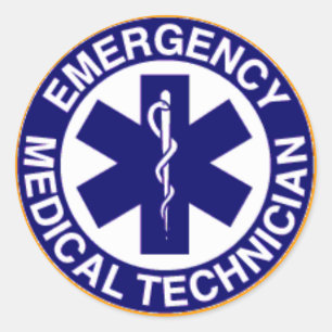 NOTmedizinische TECHNIKER EMT Runder Aufkleber