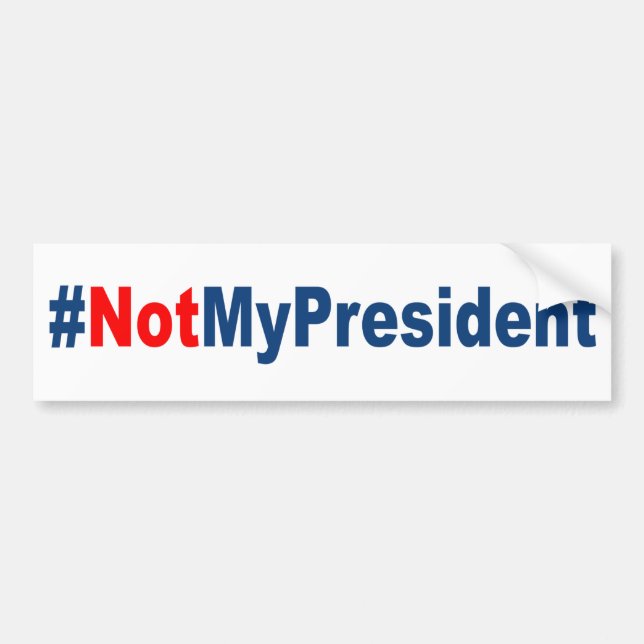 #NotMyPresident Autoaufkleber (Vorne)