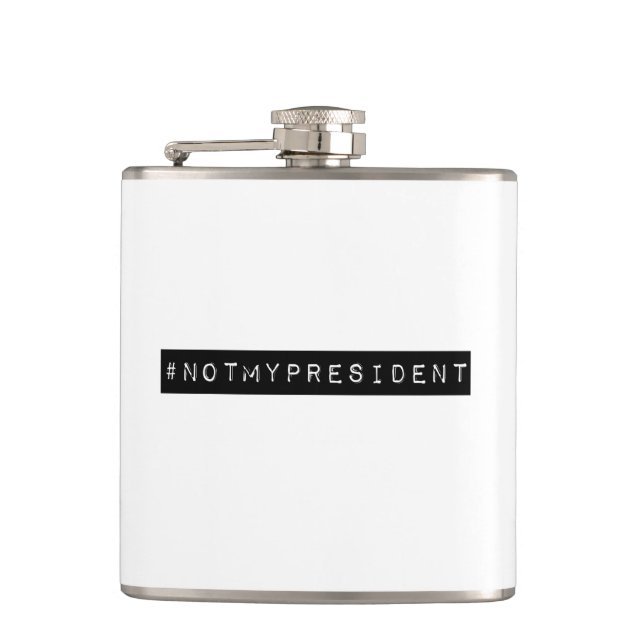 #notmyPresident Flachmann (Vorderseite)