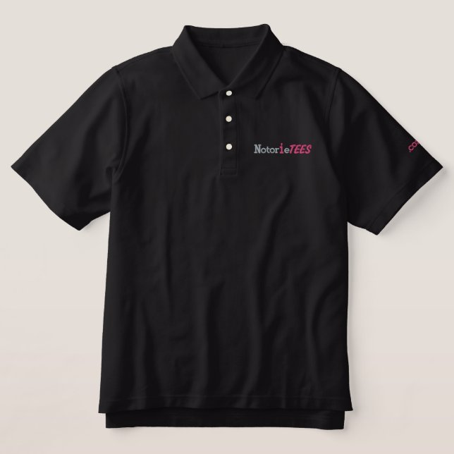 Notorietees.com besticktes Shirt (Design Vorderseite)