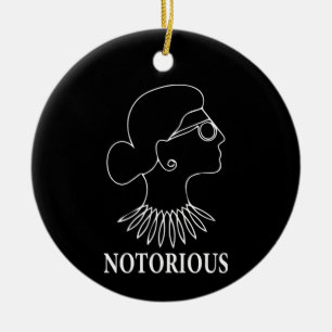 Notoring RBG, Ruth Bader Ginsburg Zeichnend Keramik Ornament
