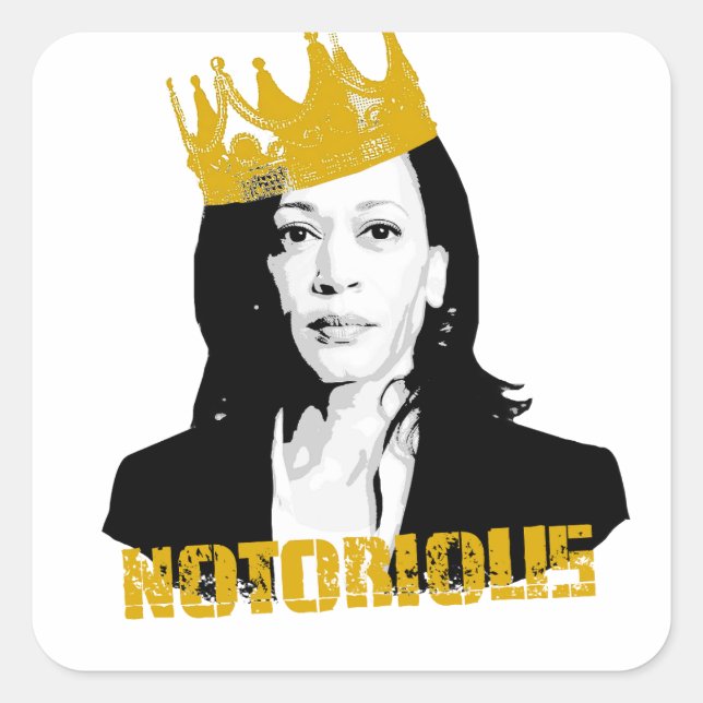 Notorious Kamala Harris Quadratischer Aufkleber (Vorderseite)