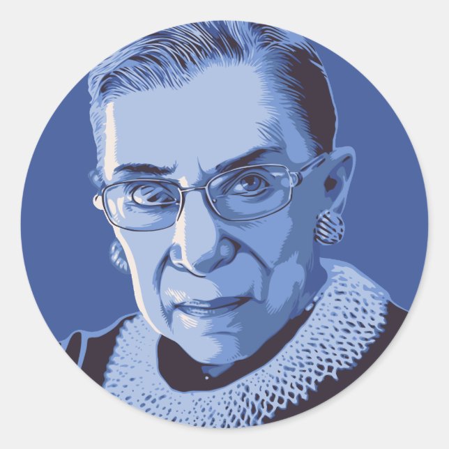 Notorious RBG Runder Aufkleber (Vorderseite)