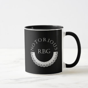 Notorious RBG Ruth Bader Ginsburg Lace Collar Tasse