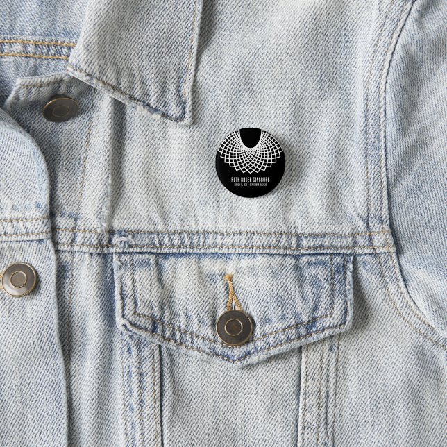 Notorische RBG Collar Memorial-Schaltfläche Button (Beispiel)