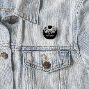 Notorische RBG Collar Memorial-Schaltfläche Button