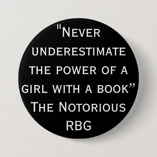 Notorisches Angebot der RBG nie unterschätzt Button (Vorderseite)