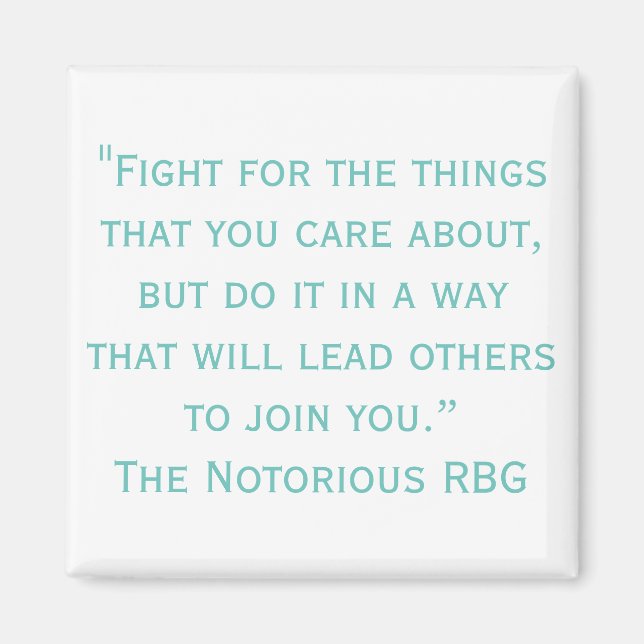 Notorisches RBG Zitat Magnet (Vorne)