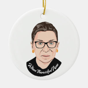 Notorisierte RBG - Wenn es neun gibt Keramik Ornament