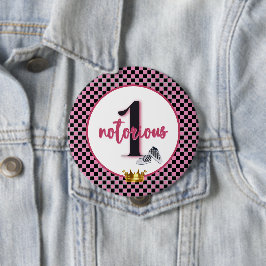 Notorous One| PINK 90s Hip Hop 1. Geburtstag Button