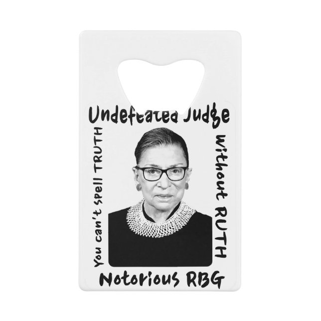 Notorous RBG Unbesiegter Richter Geldbeutel Flaschenöffner (Vorderseite)
