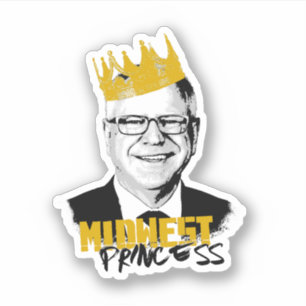 Notorous Tim Walz - Prinzessin im Mittleren Westen Aufkleber