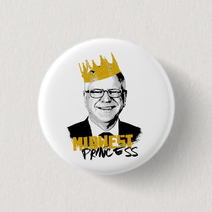 Notorous Tim Walz - Prinzessin im Mittleren Westen Button