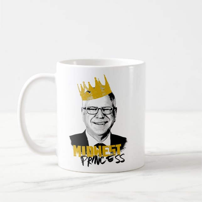 Notorous Tim Walz - Prinzessin im Mittleren Westen Kaffeetasse (Links)