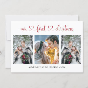 Notre 1ère Carte Appartement Photo Couple de Noël