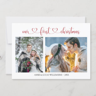 Notre 1ère Carte Appartement Photo Couple de Noël