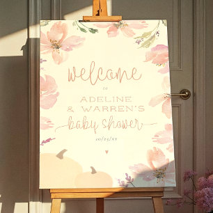 Notre Affiche de bienvenue de Baby shower d'automn