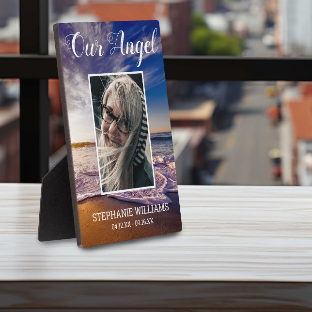 Notre ange | Plage Photo Memorial Plaque (Créateur téléchargé)