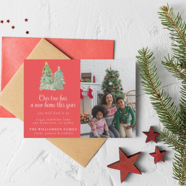 Notre Arbre A Une Nouvelle Carte De Noël Familiale (Créateur téléchargé)