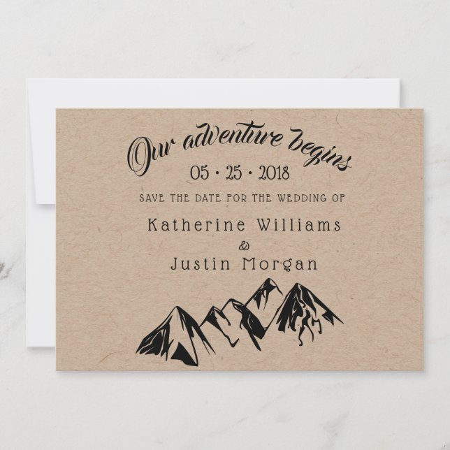 Notre Aventure Commence À Économiser La Date Carte (Devant)