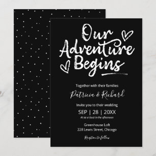 Notre aventure commence Faire-part de mariage rust
