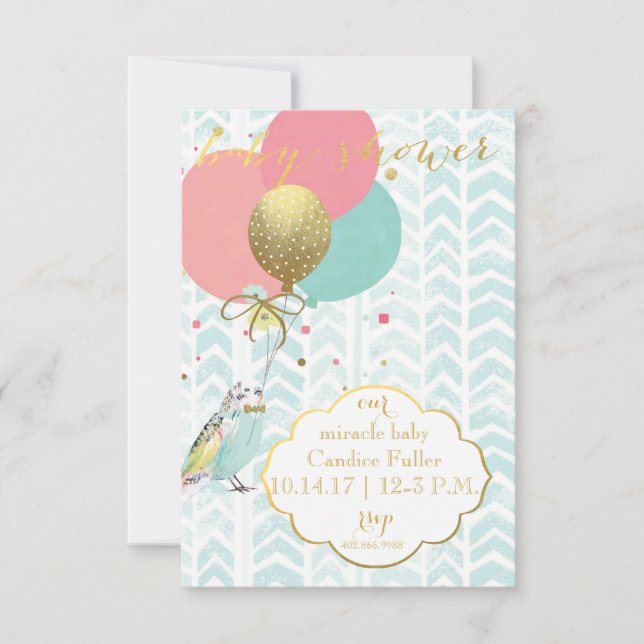 Notre bébé miracle - Invitation à la douche (Devant)