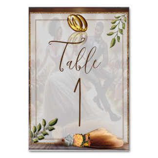 Notre Bliss de jour de mariage Numéro de table