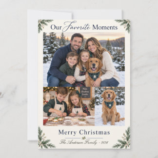 Notre carte de Noël à trois photos de moments préf