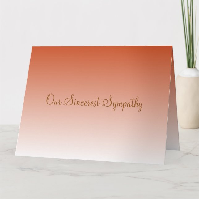 Notre carte de voeux papier Sympathie la plus sinc (Devant)