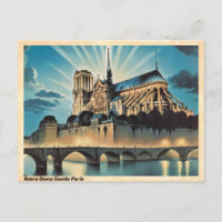 Notre Dame Castle Paris Vintage