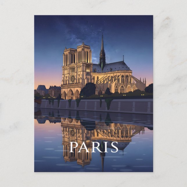 Notre Dame Cathedra Paris Frankreich Postkarte (Vorderseite)