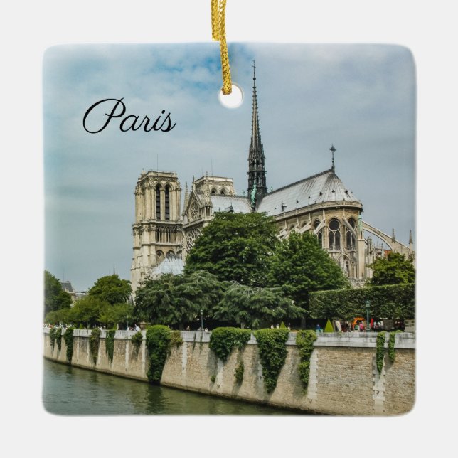 Notre Dame Cathedral in Paris Keramikornament (Vorderseite)
