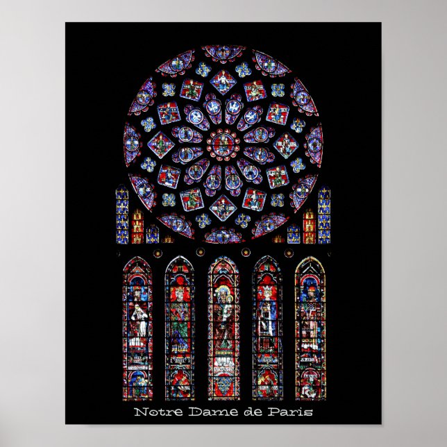 Notre Dame Cathedral North Rose Window Poster (Vorne)