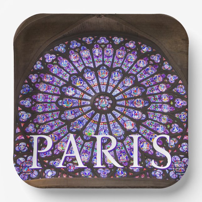 Notre Dame Cathedral | Paris, Frankreich Pappteller (Vorderseite)