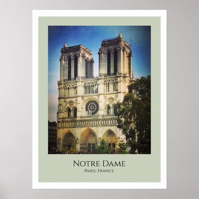 Notre Dame Cathedral, Paris, Frankreich Poster (Vorne)