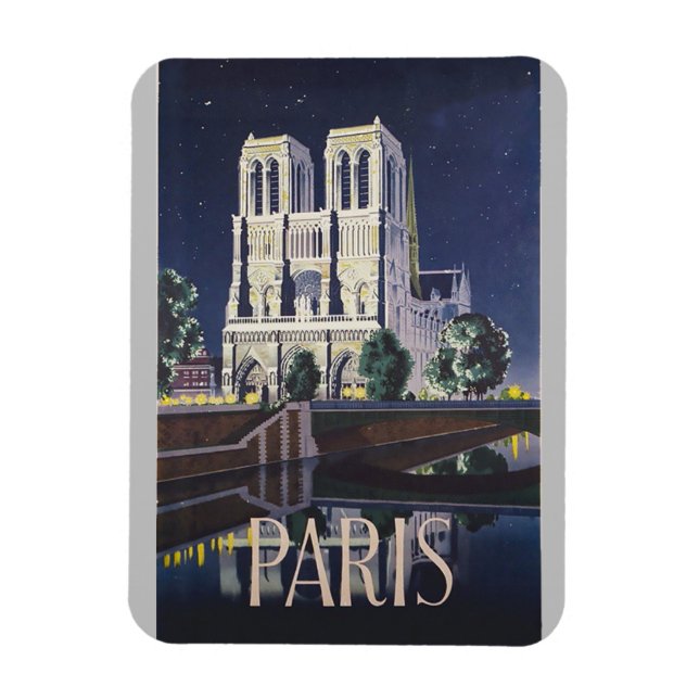 Notre Dame Cathedral Paris - Frankreich Vintag Magnet (Vertikal)