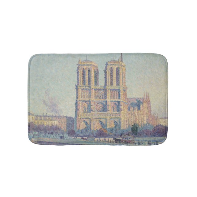 Notre Dame Cathedral Paris - Klassische Malerei Badematte (Vorderseite)