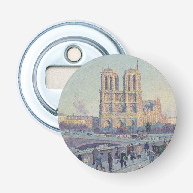 Notre Dame Cathedral Paris - Klassische Malerei Flaschenöffner (Vorderseite)