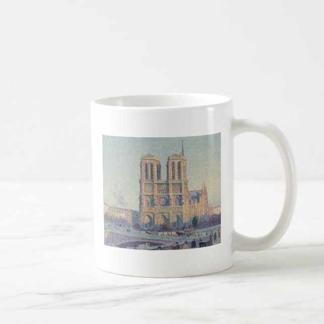 Notre Dame Cathedral Paris - Klassische Malerei Kaffeetasse (Rechts)