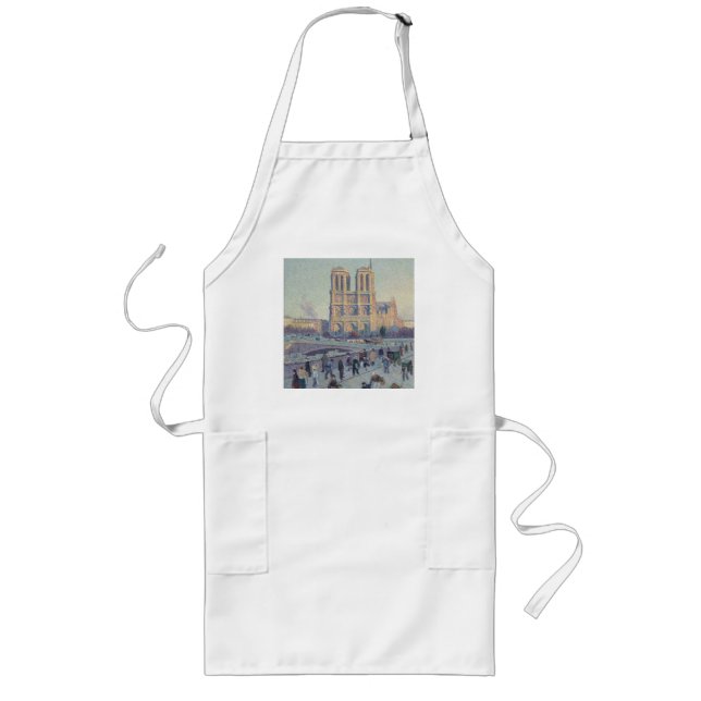 Notre Dame Cathedral Paris - Klassische Malerei Lange Schürze (Vorne)