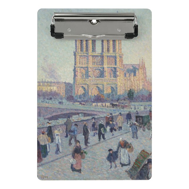 Notre Dame Cathedral Paris - Klassische Malerei Mini Klemmbrett (Vorderseite)