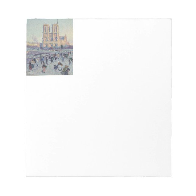 Notre Dame Cathedral Paris - Klassische Malerei Notizblock (Vorderseite)